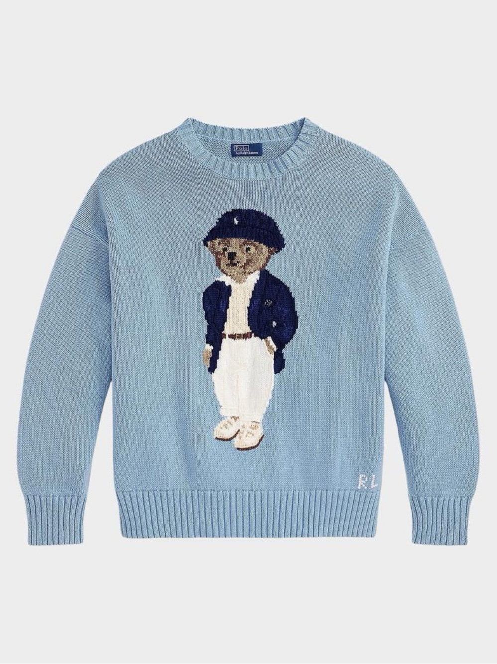 NEW: Polo Ralph Lauren Polo Bear intarsia-knit sweater - US Medium
